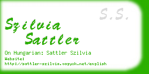 szilvia sattler business card